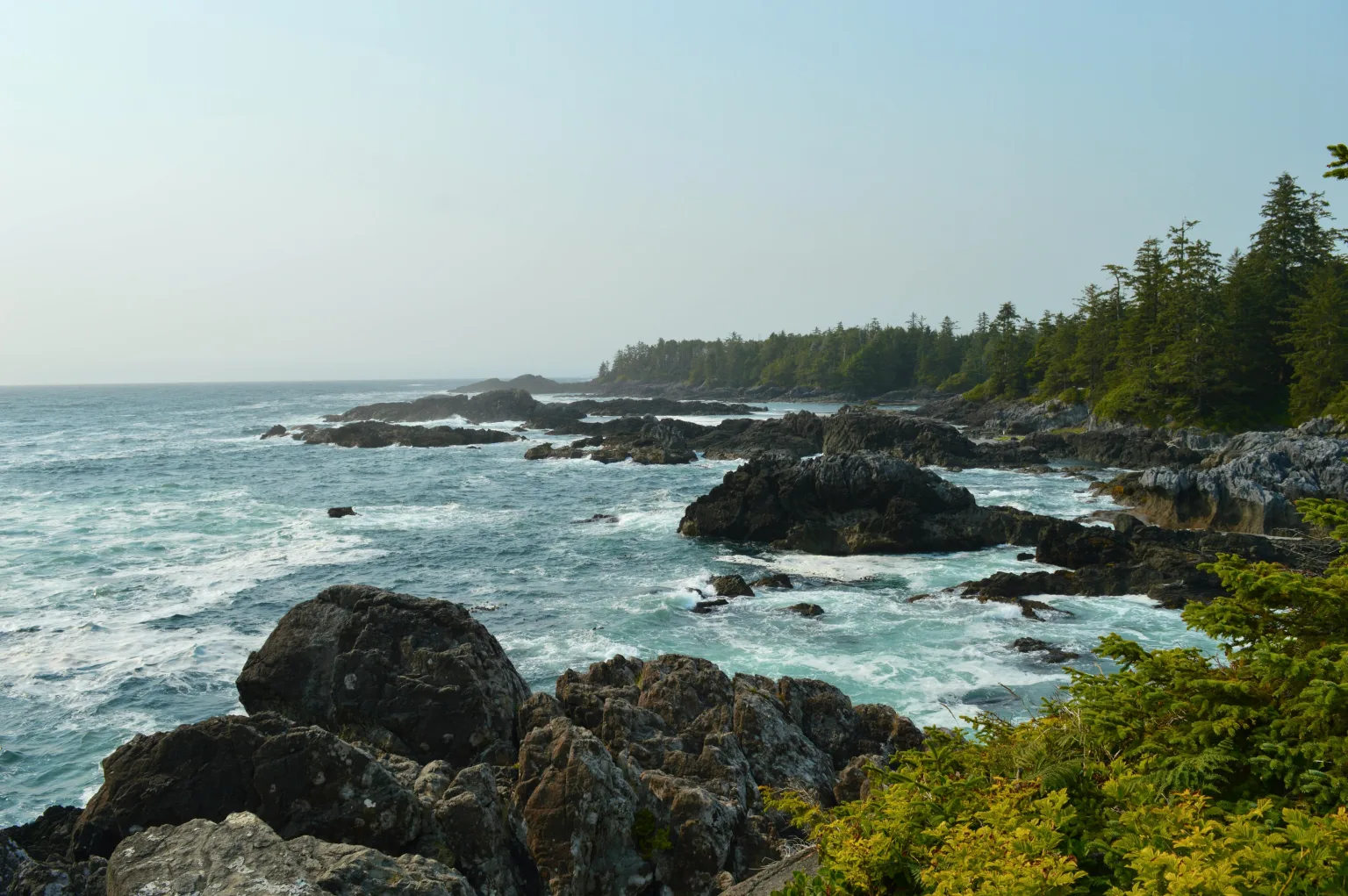 Ucluelet Rough Sea Clear Sky Rocks | CR Lawyers
